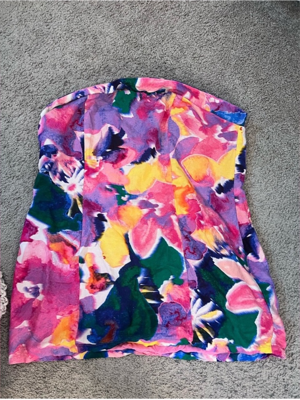 Peppermayo Strapless Floral Mini Dress in Multicolor